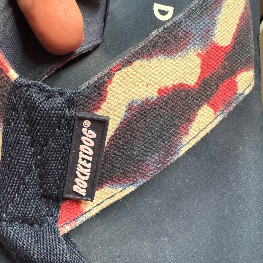 Rocket Dog Navy and Tie Dye Vibrant Patterned Sandals Things. Size 6 like new - Picture 4 of 5